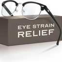 racico Blue Light Glasses for Men Computer - Gaming Blocking Anti Eyestrain, UV Clear Lens Nerd Costume Fake Eyeglasses