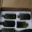 12pcs Green Glass Bud Vases Set, Small Vases for Flowers, Bud Vase for Centerpieces in Bulk, Mini Vintage Vase for Wedding Decorations, Office and Home Table Flower Dcor