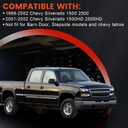 Headlights Tail Lights Kit Compatible with 1999-2002 Chevy Silverado 1500 2500 3500 Black Head light Rear Taillights Assembly