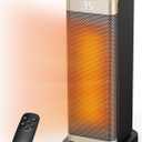 Space Heaters for Indoor Use, 1500W Electric Heater with Thermostat, 70° Oscillation, Remote Control, 3 Modes, 12H Timer, Portable Heater for Bedroom, Office, Home