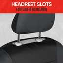 Motor Trend Gray Cloth Car Seat Covers for Front Seats Premium Automotive Bucket Seat Covers, Made for Vehicles with Removable Headrests, Interior Covers for Car Truck Van SUV Seat Protector
