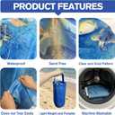 7.2x7.2 Ft Baby Beach Pool, Beach Pool for Toddler, 2 in 1 Kiddie Puddle Pool, Kids Beach Play Blanket with Water Bucket, Large Beach Puddle for Seaside & Outdoor Camping Vacation