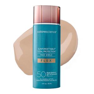 Colorescience FLEX Tinted Mineral Sunscreen SPF 50, ToneAdapting Buildable Coverage with Zinc Oxide, Environmental Defense Against Blue Light & Pollution, For All Skin Tones, 1.8 fl. oz., Light