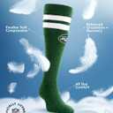 For Bare Feet Unisex Nfl Cozy Feather Compression Varsity Stripe Team ColorSocks (Green, S)
