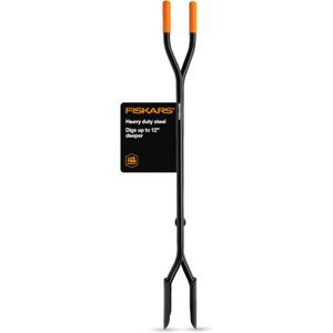 Fiskars 60" Steel Posthole Digger, Long-Handled Construction and Yard Tool, Digger Tool and Garden Tiller for Soil for Fence or Post Installation