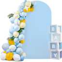 HEMMOTOP 7.2 ft Blue Arch Backdrop Cover, Spandex Arch Covers Stretchy Backdrop for Balloon, Wedding, Birthday Party, Baby Shower, Banquet Arch Decoratio (Baby Blue, 7.2 ft)