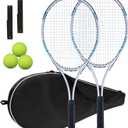 UUBEMM Tennis Rackets 2 Players Recreational for Adult,Lightweight Tennis Racquets for Beginner Student Training,Tennis Racket Set with Carrying Cover Bag,Grip Tapes,Tennis Balls