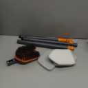 Tile Tub Scrubber Brush with 3 Different Function Cleaning Heads and 56" Extendable Long Handle-No Scratch Shower Scrubber for Cleaning Bathroom Kitchen Toilet Wall,Bathtub,Sink,Grey (Gray)