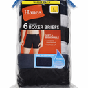 Hanes mens Tagless Comfortsoft Waistband Boxer Briefs, 6 Pack Assorted, Large US