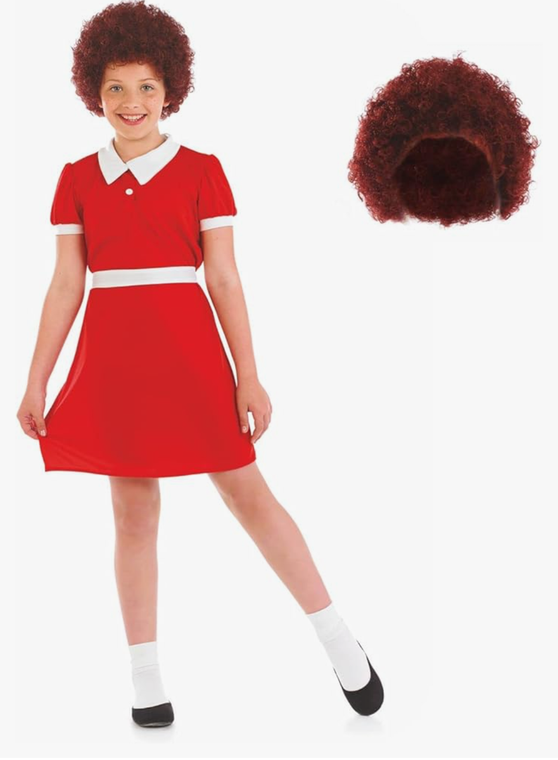 Fun Shack Annie Kids Costume - Orphan Movie Costume for Girls , Size L