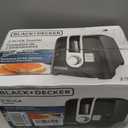 BLACK+DECKER 2-Slice Toaster, Extra Wide Slots for Bagels & Thick Bread, 6 Browning Settings, Removable Crumb Tray, Cancel Button, 850W, Black