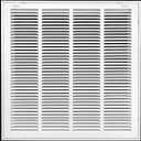 HVAC Premium 20'' X 20'' Steel Return Air Filter Grille for 1'' Filter - Easy Plastic Tabs for Removable Face/Door - HVAC Duct Cover - Flat Stamped Face - White [Outer Dimensions: 22 5/8"w X 22 5/8"h]