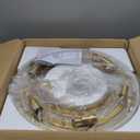 Crystal Chandeliers for Dining Room Lights Fixtures, 12 Lights Luxury Gold Modern Chandeliers for Bedroom, 2-Tier Round Crystal Lighting Fixtures for Living Room Entryway Kitchen Island D20 Inch (Brass)