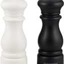 Cole & Mason Southwold Classic Salt & Pepper Mill Gift Set - Salt and Pepper Grinders with a Matte Finish - Adjustable & Refillable Mills - Hand Wash Kitchen Tool - Black/White