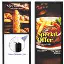 KOOV Sign Holder Floor Stand, 2-In-1 Dual Size 22" × 69" & 22" × 28" Aluminum Alloy Poster Stand for Display, Sign Stand for Business, Office, Trade Show, Mall Advertising (Frame Only)
