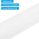 PATIKIL 4.9ft Pipe Insulation Tubing, 1 Pcs 1-1/8 Inch ID Heat Preservation Insulated Foam Tubing Handle Grip Support No Side Opening for Water Pipes, Air Conditioning Pipes, White
