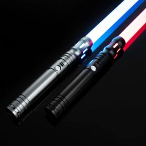 2 Pack Light Saber - 4 Sound Fonts, Adults Smooth Swing Saber, 12 Color Changing, Volume Adjustable, Heavy Dueling Support