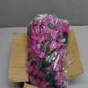 Grunyia Artificial Bougainvillea Flowers Outdoor UV Resistant, 4 Pcs Fake Silk Trailing Vines Realistic Faux Hanging Plants for Porch Patio Garden (Fuchsia)
