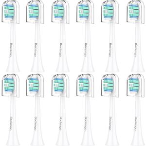 12 Pack Replacement Toothbrush Heads for Philips Sonicare Replacement Heads C2,C1,4100, Electric Replacement Brush Head for Phillips Sonicare Brush C2, C1, 4100, for Sonic Care Toothbrush,White