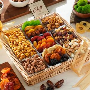 Broadway Basketeers Deluxe Dried Fruit And Nuts Gift Basket - A Premium Healthy Gifting Experience. Great Corporate, Get Well Gifts for Families