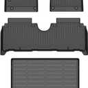 Floor Mats & Cargo Liner Custom for 2025 Hyundai Ioniq 5 N All Weather Protection TPE Automotive Floor Liners Fits Front& 2nd Row Set Accessories, Black