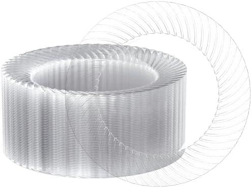 FOCUSLINE 10 Inch Clear Plastic Plates, 100 Count Disposable Heavy Duty Dinner Plates, Premium Hard Plastic for Weddings, Parties & Events