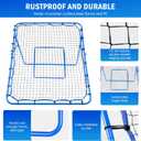Volleyball Baseball Rebounder Net, Softball Rebounder Pitchback Net Quick Adjustments, Quick Adjustments Lacrosse Bounce Back Practice Equipment, Ideal for Outdoor Indoor and Backyard Training (5FTx4FT)