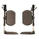 Invacare Wheelchair Elevating Legrests, Composite Footplates, Non-Padded Calf Supports, 1 pair, T94HEP, Black