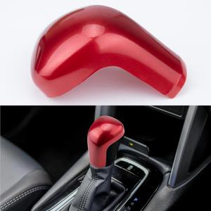 ecocstm Auto Gear Shift Knob Cover Trim Protector Cap, Car Gear Shift Knob Frame Cap Accessories, Compatible with Toyota Camry 2018-2025 Corolla 2019-2024 Avalon 2019-2024, (Red)