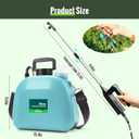 SideKing Battery Powered Sprayer 2 Gallon, Electric Weed Sprayer with 3 Adjustable Spray Pressures, Battery Indicator, Telescopic Wand and 4 Nozzles, for Garden, Lawn, Yard & Plants Care