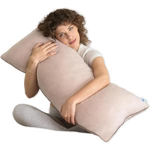 Pharmedoc Body Pillow, Pregnancy Pillows, Side Sleeper Pillow, Long, Memory Foam Pillow, Mocha