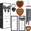 Memorial Wind Chimes for Outside, Personalized Sympathy Gift for Loss of Loved One, 32 Inch Memorial Wind Chimes for Mother Father Brother Sister (Cardinal)