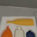 MultiColor Ceramic Small Bud Vases Set of 4, White Yellow Orange Blue Vase, Modern Minimalism Style Vases for Rustic Home Decor, Ideal Decorative Vases for Living Room, Dining Room, Mantel, Entryway