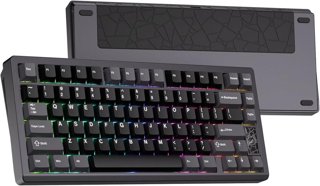 Mechanical Keyboard, Chilkey Slice75 HE Gaming Keyboard Wired, 75% Hall Effect Magnetic Aluminum Keyboard with WS Flux HE Clacky Switch, Rapid Trigger, 8K Polling, Per-Key RGB Custom, PC/Mac Support (Gray)