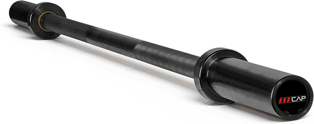 CAP 20 lb Olympic Barbell, 5ft Strength Training Weight Bar, Black