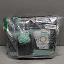 Fulmoon 17 Pcs Car Accessories Set for Women Seat Bling Leather Steering Wheel Cover Seat Belt Shoulder Pad Armrest Cup Holders Covers Full Crystal Decor Automotive Interior(Mint Green and Black)