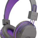 JLab JBuddies Studio On-Ear Kids Wired Headphones, Graphite/Purple, Toddler Headphones, Kid Safe, Studio Volume Safe, Volume Limiter, Folding, Adjustable, Noise Isolation, with Mic