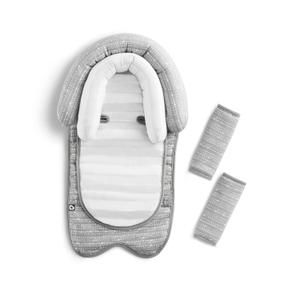 Munchkin XtraGuard Head Support & Strap Cover for Baby Car Seats with Silver-Ion Technology, Dots (Light Grey)