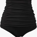 COCOPEAR Women's Ruched High Waisted Bikini Bottom Retro Vintage Swim Short Tankinis, Medium