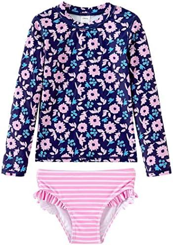UMELOK Toddler and Little Girls Rash Guard Sets with Bikini Bottoms Swimwear, Size: 3T