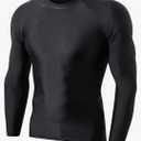 LAFROI Men's Long Sleeve UPF 50+ Sun Protection Shirt Compression BJJ Swim Rash Guard, Size XL