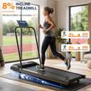 Walking Treadmill Pad with 0–5-8% Incline, 2.5HP | Compact Treadmill，Perfect for Running, Walking & Under-Desk Use，Quiet Operation for Home or Office, 43.5"D x 18.1"W x 4.3"H