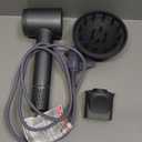 Hair Dryer, 160000 RPM Professional High-Speed Blow Dryer 500 Millions Negative Ionic Care Hair Dryer for Fast Drying, Low Noise Thermo-Control Hairdryer, Travel with Diffuser, Gray