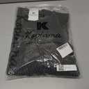 Womens Casual T Shirt Dress Summer Fall Crewneck Loose Fit Side Split Knee Length Dress Ribbed Pattern with Pockets (Gray, S)