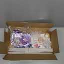 Snow Birthday Party Balloons Stand Kit 2 Sets With Snowflake Foil Balloons for Winter Wonderland Girl Princess Birthday Party Themed Decorations - Balloon Centerpiece for Tables