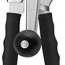 Commercial Can Opener, UHIYEE Hand Crank Can Opener Manual Heavy Duty with Comfortable Extra-long Handles, Oversized Knob, Large Handheld Can Open Easy for Big Cans, Black