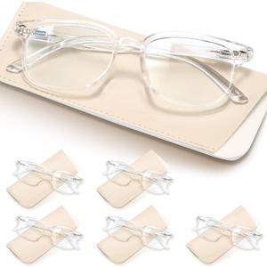 NOVIVON Reading Glasses +2.0 with 6 Cases  Blue Light Blocking Readers for Women & Men, Computer eye glasses, Cheaters
