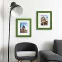 PEALSN 8x10 Picture Frame Set of 6, Wall or Tabletop Display, Green