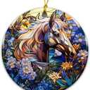 3 x Horse Ornament 2025  White Elephant Gift Ornament for Horse Lovers, Artistic Equestrian Christmas Decoration, Unique Horse Lover Gift for Tree, Home, or Stable Decor