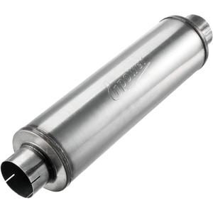 Upower 4" Inlet Diesel Exhaust Muffler 7" x 24" Body 30" Whole Length XS2772 - Straight Through Stainless Steel Welded On Resonator Muffler